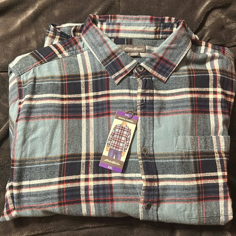 NWT Eddie Bauer flannel shirt XXL long  sleeve